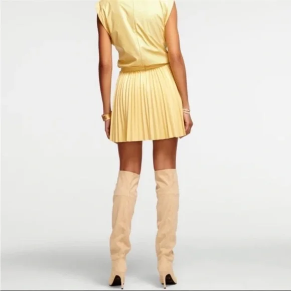 knee length dresses for ladies Ramy Brook Clementine Embellished Faux Leather Mini Dress in Black Floret